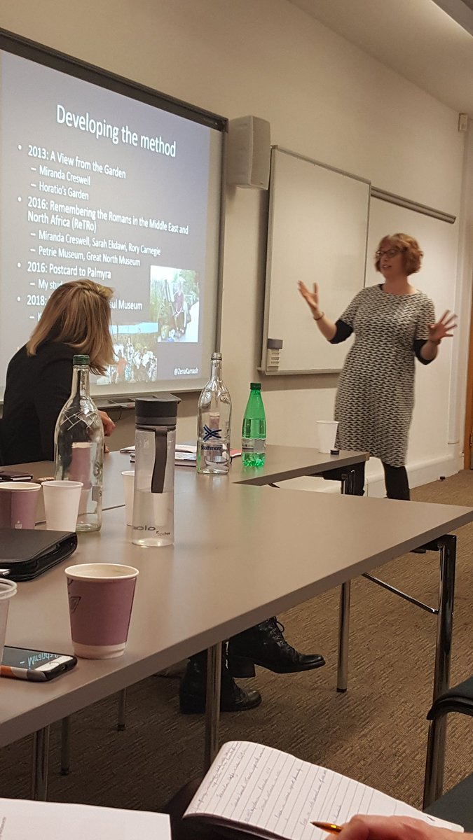 MariaJ_92's tweet photo. Dr Zena Kamash discussing ancient archeology in partcoular the Mosul Museum project #RHULHumanRights https://t.co/gB4Kii4vEZ