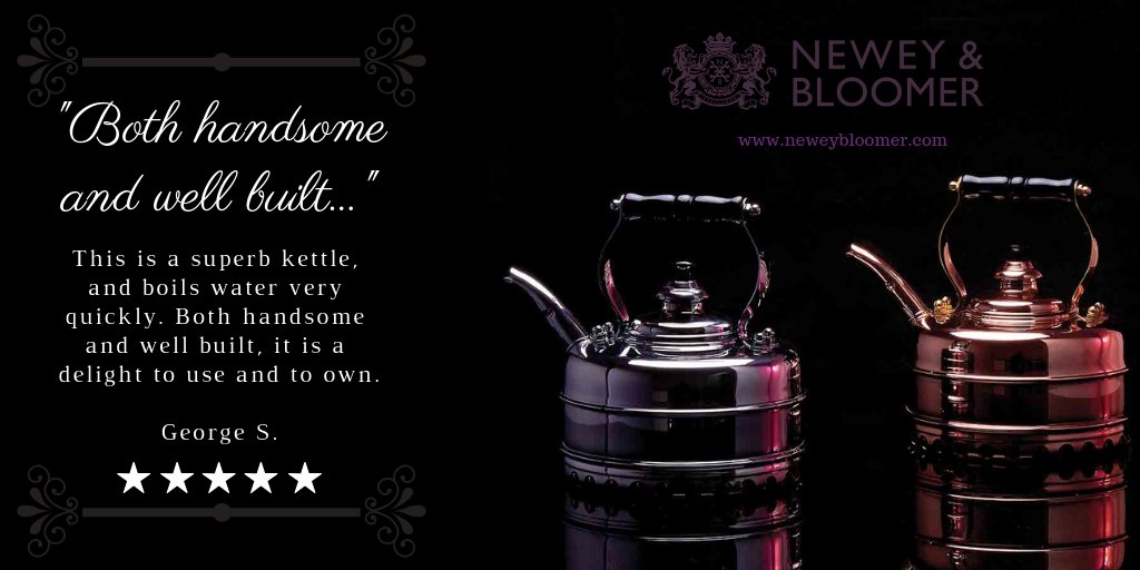 We always love to hear from our happy customers! Thank you very much George! Get your very own authentic Simplex kettle at neweybloomer.co.uk #neweyandbloomer #simplexkettles #madeinbritain #5starreview #madeinengland #familybusiness