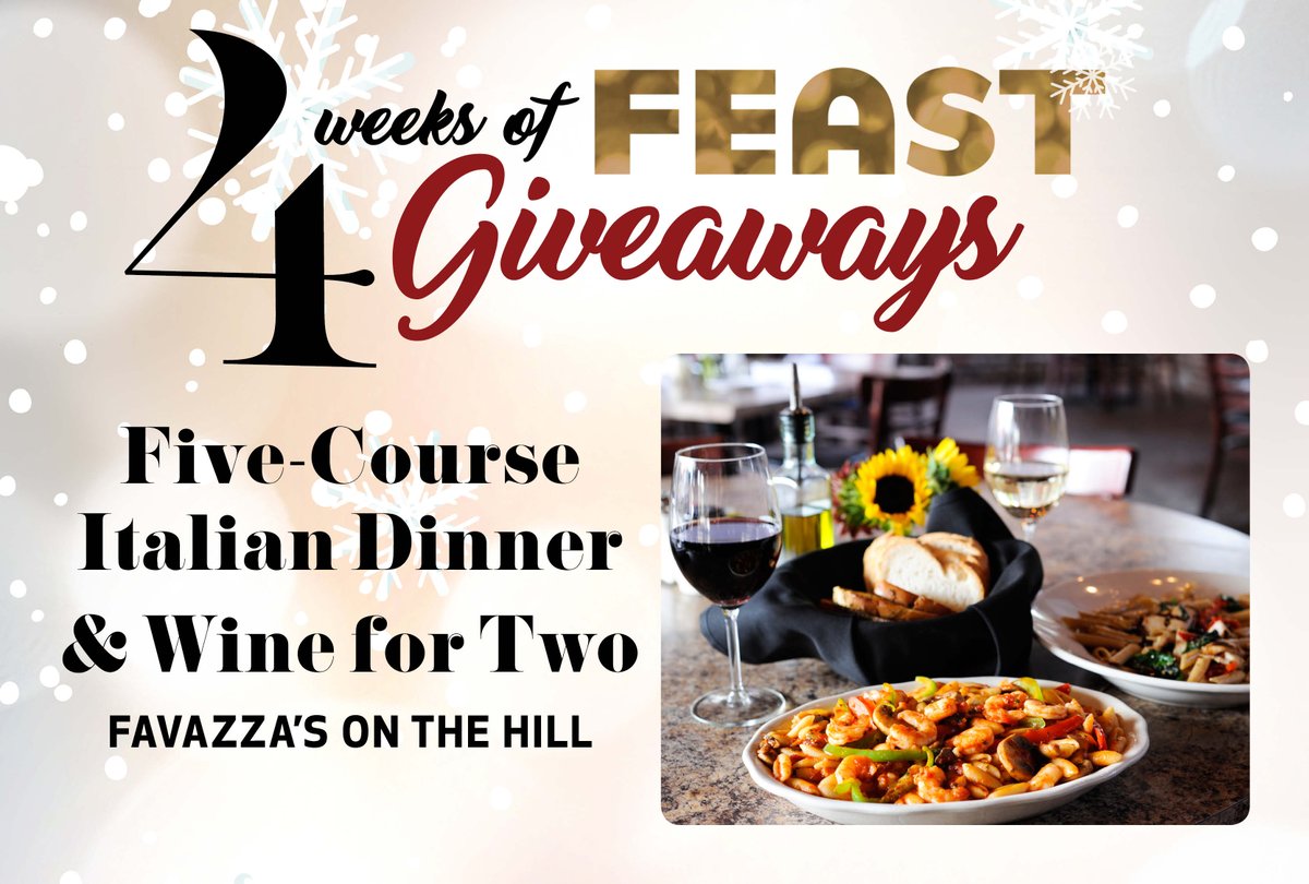feastmag's tweet image. On day eight of our 4 Weeks of Feast Giveaways, we’re giving away a five-course Italian dinner and wine for two from @FavazzaHill! RT to enter. bit.ly/2Bc0AEB