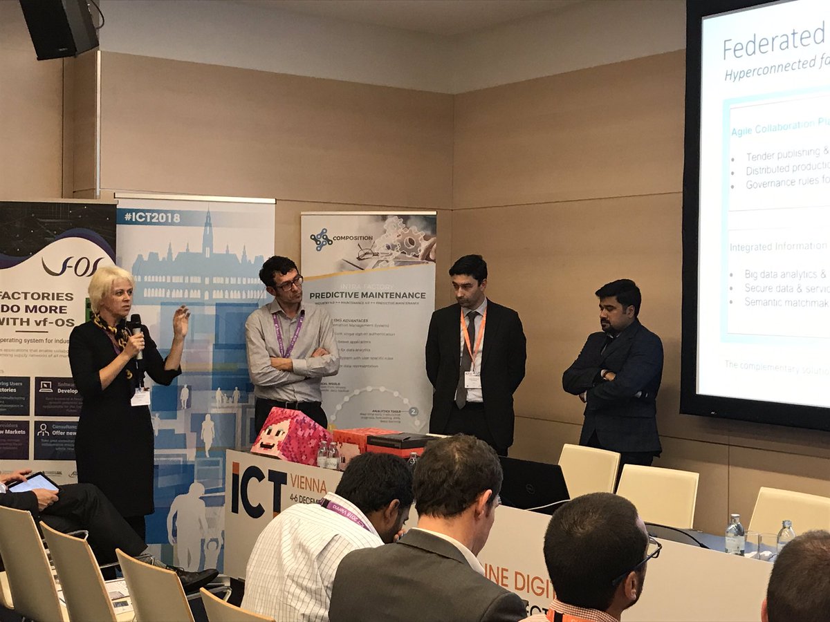 NimbleProject's tweet image. Our networking session #Federated #SmartFactory Ecosystem at #ICT2018 in #Vienna. @Composition2016 @H2020Digicor @DigIndEU #SmartManufacturing @EFFRA_Live