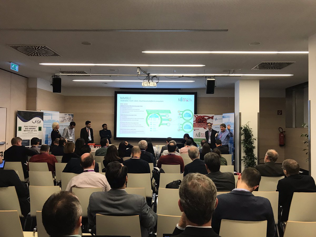 NimbleProject's tweet image. Our networking session #Federated #SmartFactory Ecosystem at #ICT2018 in #Vienna. @Composition2016 @H2020Digicor @DigIndEU #SmartManufacturing @EFFRA_Live
