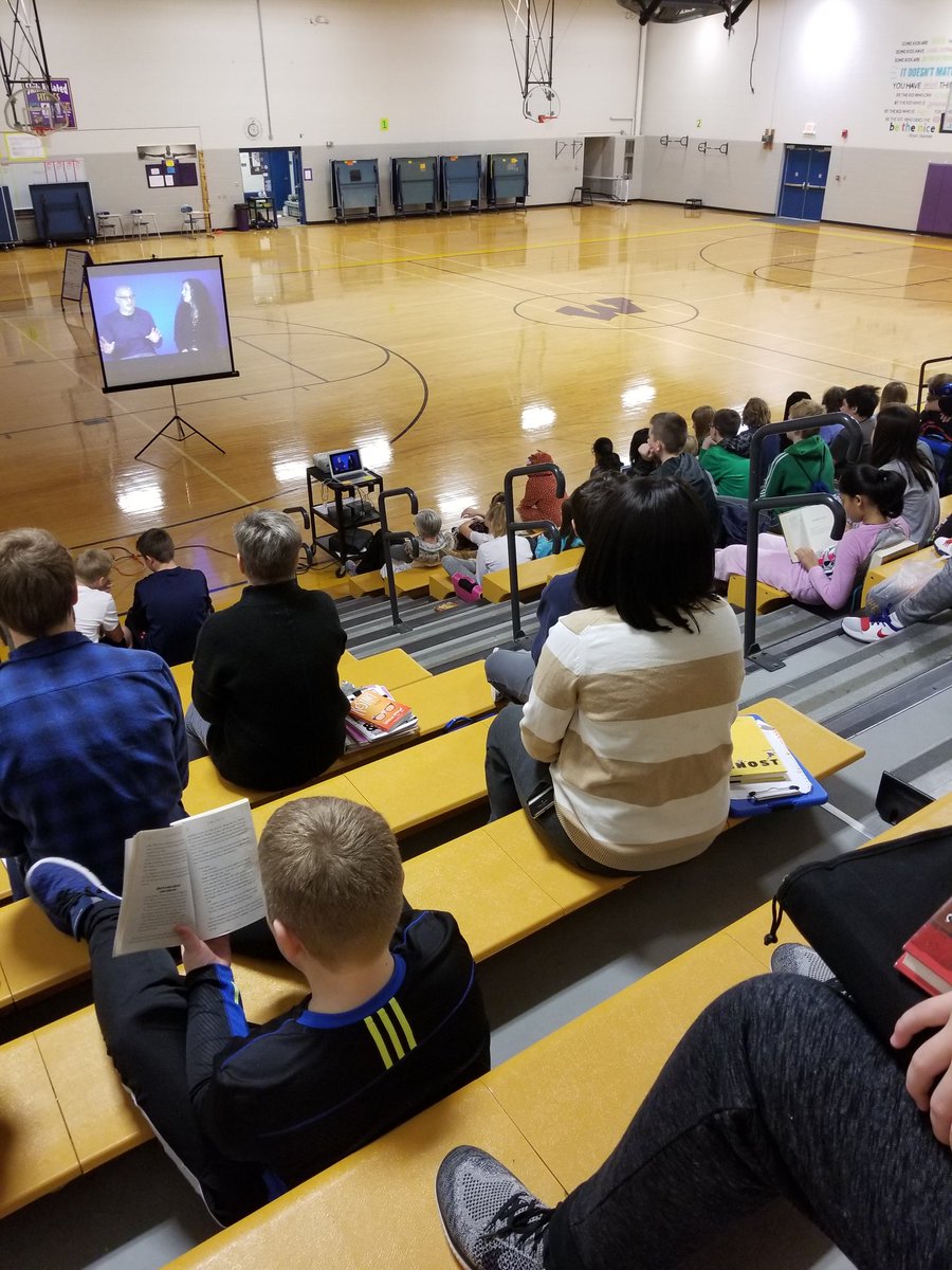 waukeesusan's tweet photo. Waukee Middle School is  "All In" to a school-wide book club! #WMSPride @gordonkorman #Restart https://t.co/JYBvWYFz6O