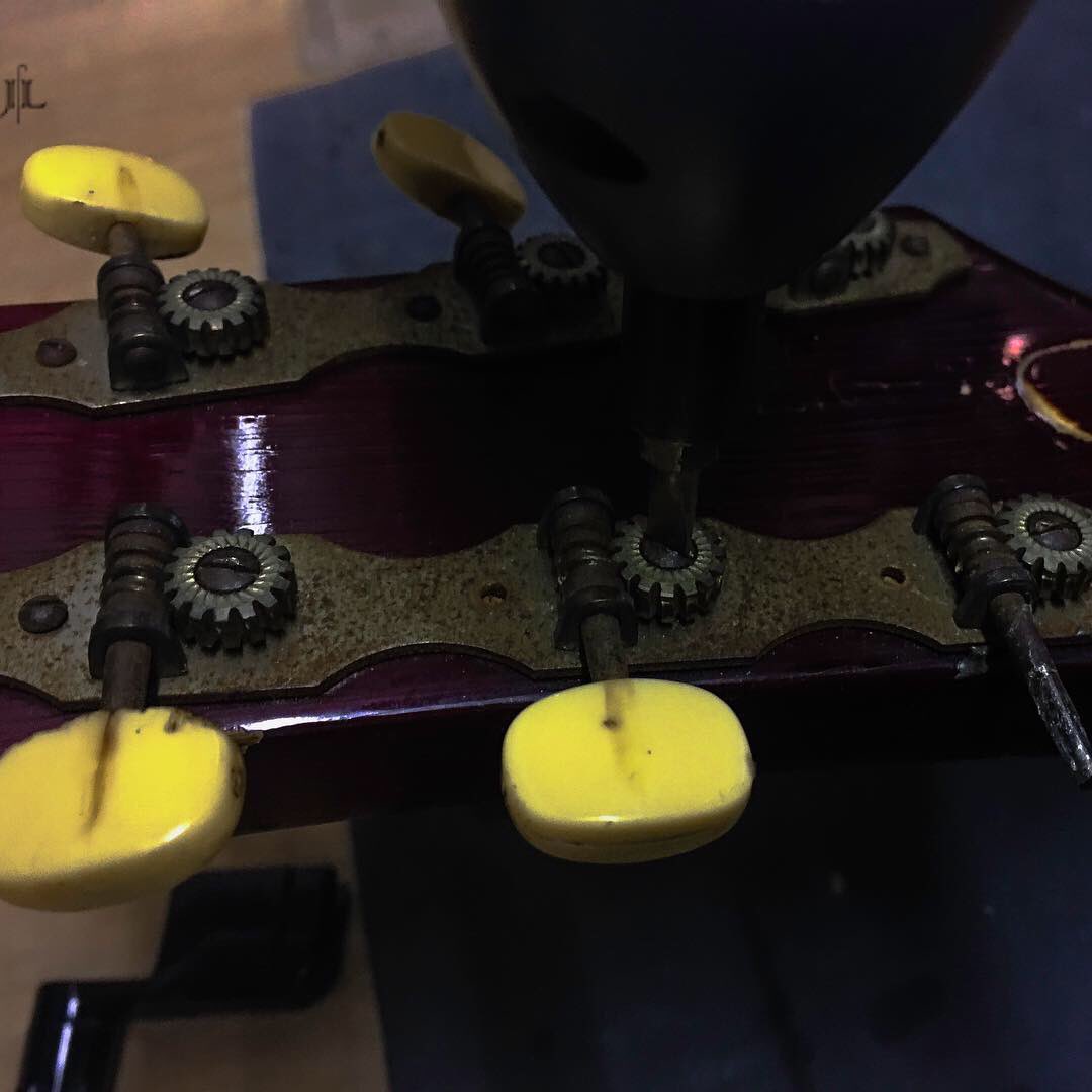 jakelamb94's tweet photo. New Machine Heads for this 1960s Framus!

#jakelambguitars #guitarmaker #guitarrepair #milnthorpe #cumbria #lakedistrict #framus #german #semiacoustic #guitar #luthier #machineheads https://t.co/GbiluA1rR8