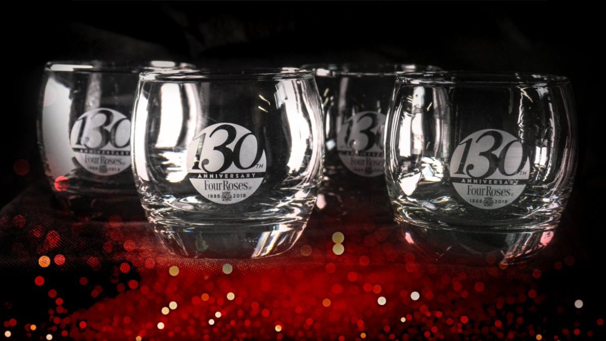 4RosesBourbon's tweet image. Treat yourself this holiday season with a set of commemorative Four Roses 130th Anniversary glassware. RT for a chance to win four commemorative glasses. Must be 21+ &amp;amp; follow @4RosesBourbon to win. Winner will be contacted Monday, Dec. 10 via DM. Cheers!