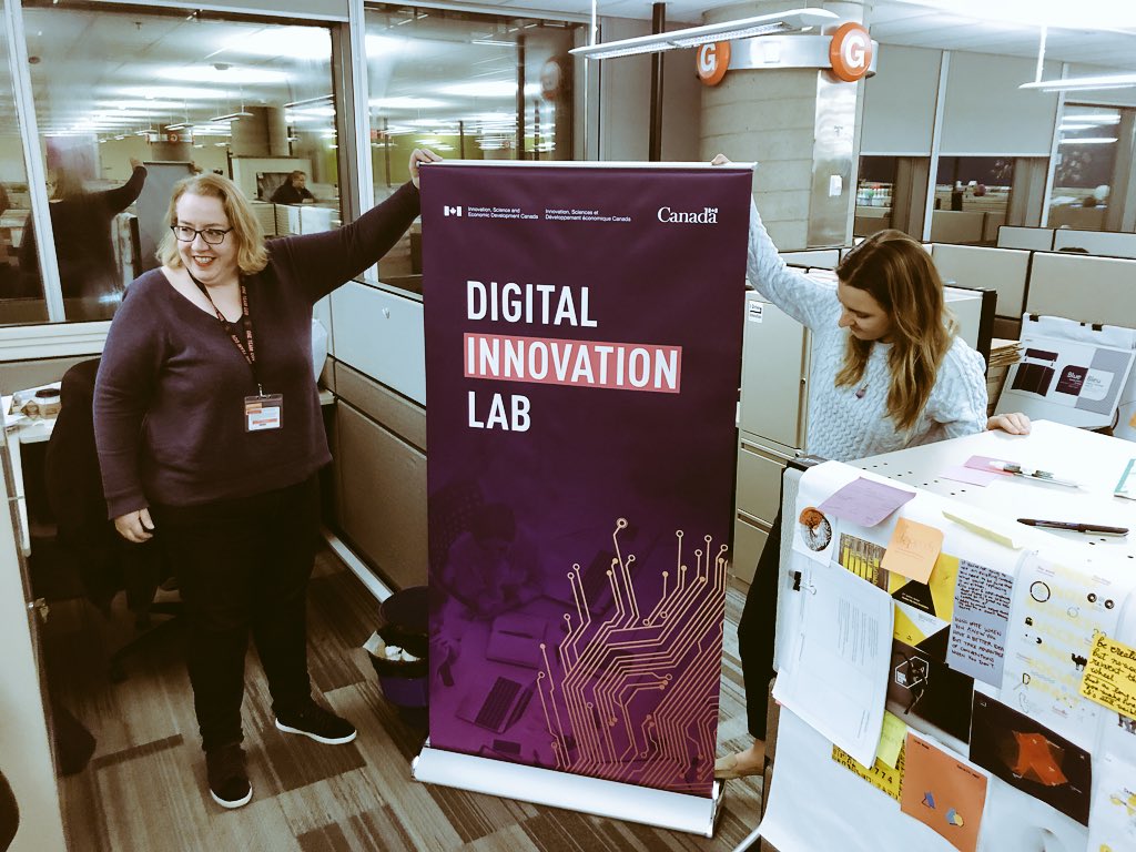NataleDanko's tweet photo. The branding for the digital innovation lab has arrived! #innovation #digitalservicedelivery #changemanagement https://t.co/yxS8r0b7nI