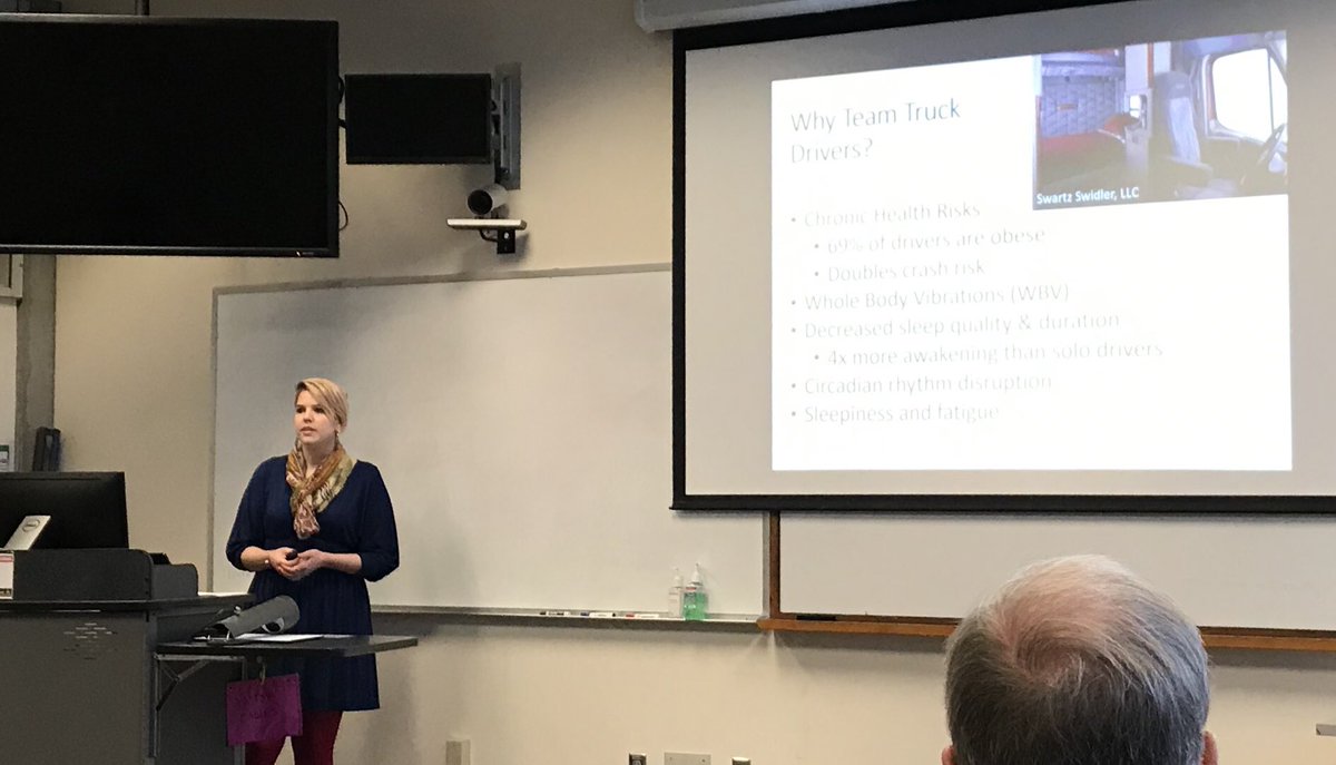 barbep76's tweet photo. Proud of our @publichealthpdx student Julia Threadgill presenting her field experience with #Tech4Rest at @OHSUOccHealth this semester. #MPH #WorkerSafety https://t.co/p4gYHv5fsS