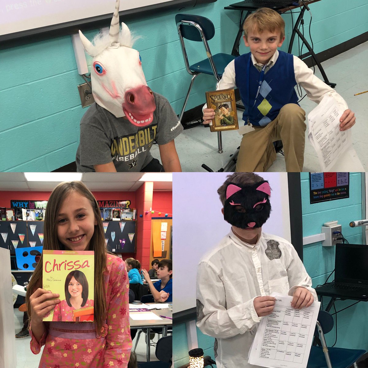 MsMillerHMS's tweet photo. Last Round of Book Talks/Character Day. These students brought their “A” game! 😁 @HMSIndians  #ccsdtn #hmstntribe https://t.co/qGPqxCaeH8