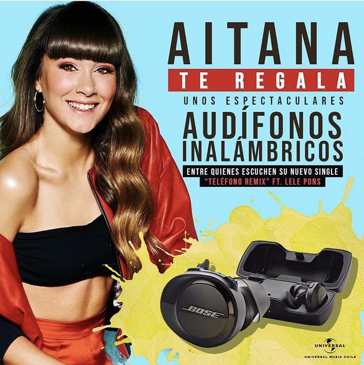 ChileConAitana's tweet photo. Les dejamos el link para participar en el concurso de @UMusicChile 🎶💛
¡Puedes escuchar #Trailer de @Aitanax con unos Audífonos geniales! 
¿Cómo ganarlos? Solo debes escuchar #TelefonoRemix y seguir los pasos 👇🏻
https://t.co/eQmzDdHnq6 https://t.co/27LBduT5yB