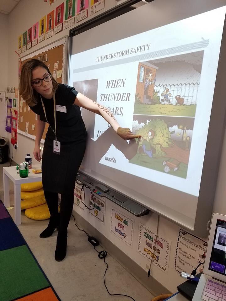 PayneDCPS's tweet image. Thank you Meteorologist @MelissaNordWx @wusa9 for sharing time with us today! Kindergarten learns about weather!