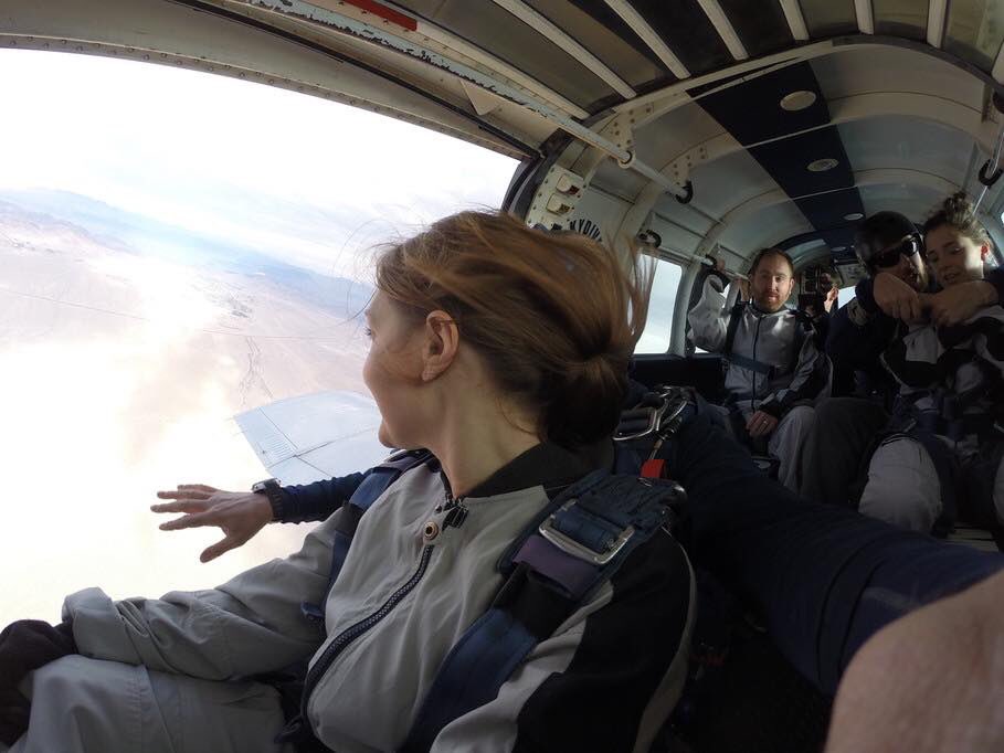 AmyWickliffe's tweet photo. On my way to @CSGovts Conference and remembering that time @BusickTweets and I jumped.out.of.a.plane at #CSG2017 in Vegas https://t.co/TOyheVVJxv