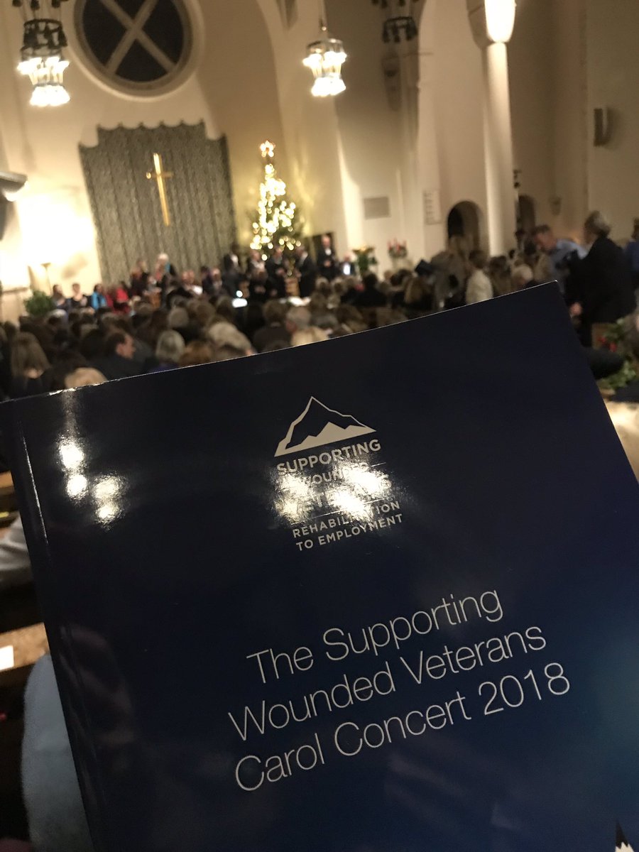 kmckeand's tweet photo. Feeling Christmassy at my fist carol service of the year🎄 &amp; great readings from @arabelladorman @nickyphaslam @bonas_cressida .
#supportingwoundedveterans https://t.co/h6bWJON2Eb