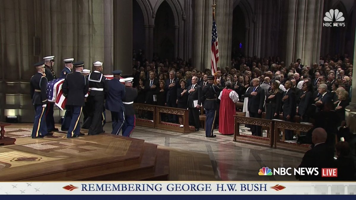 lbocci's tweet image. A truly amazing thing to behold. A former President giving the eulogy for his Dad, also former President of the United States. Thankful for the legacy of faith and family being shared through his life and story. #Bush41⁠ ⁠