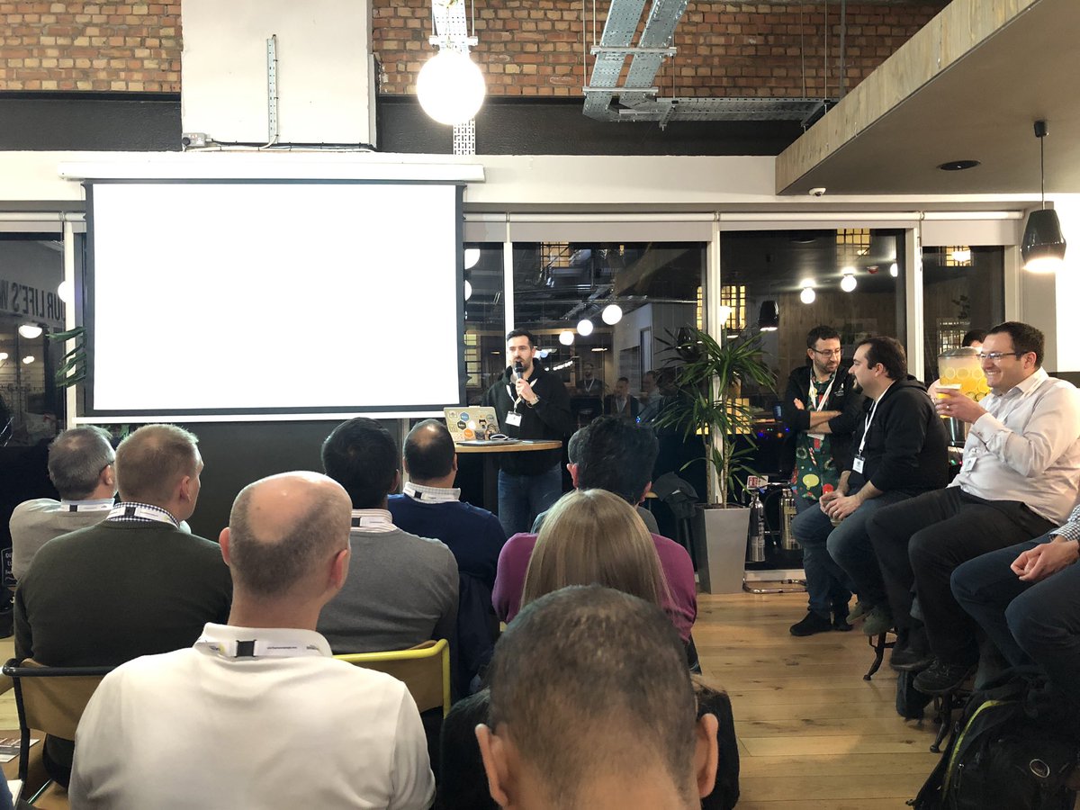 Quick2Discover's tweet image. Liam kicks off #QlikDevGroup tonight at new #WeWork location Gray’s Inn