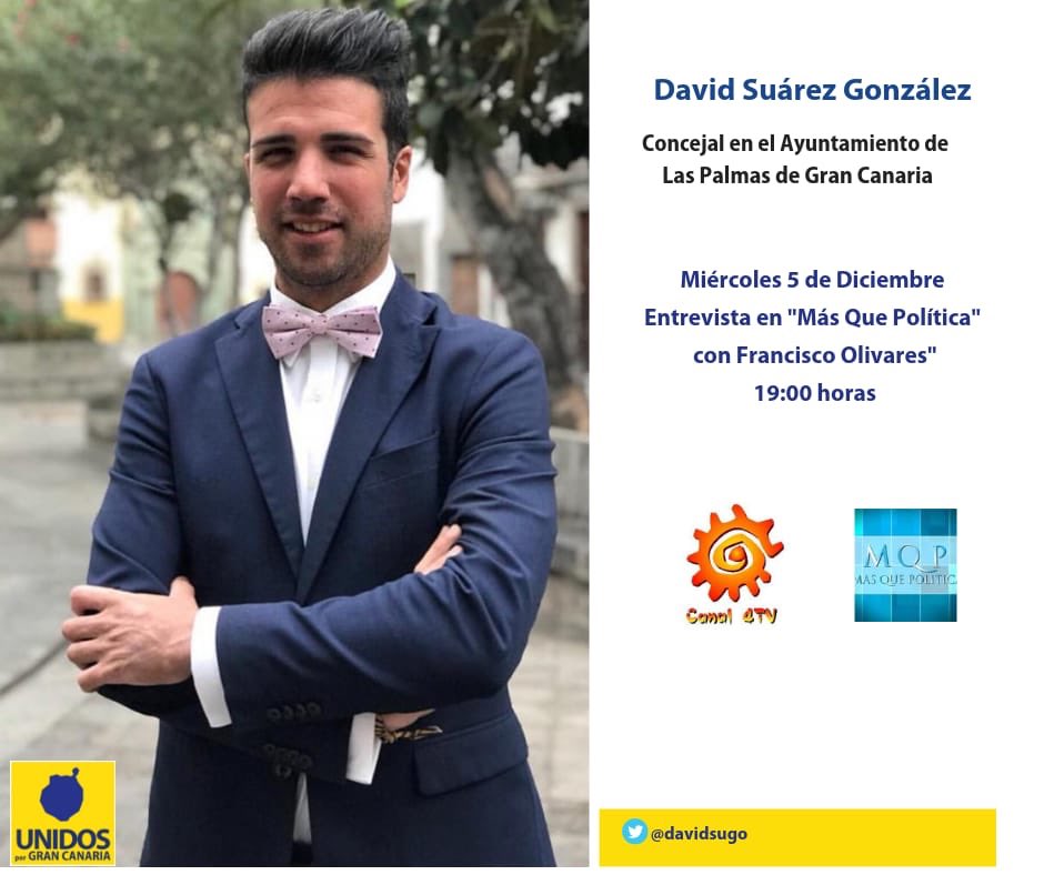 Nos vemos en un rato para trasladar la actualidad municipal. #MasQuePolitica en <a href="/Canal4tvtelde/">Canal 4 Tv Telde</a>  con Juan Francisco Olivares Sanchez

#UnidosPorGranCanaria