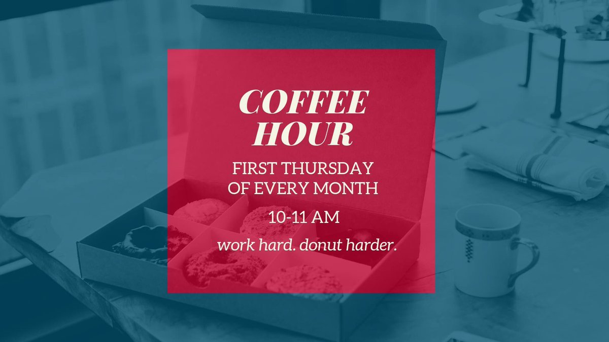 AtriumFw's tweet photo. Tomorrow morning at 10am join us for great conversation, fresh coffee, and delicious donuts ☕️🍩 https://t.co/TJ7giMUF7R