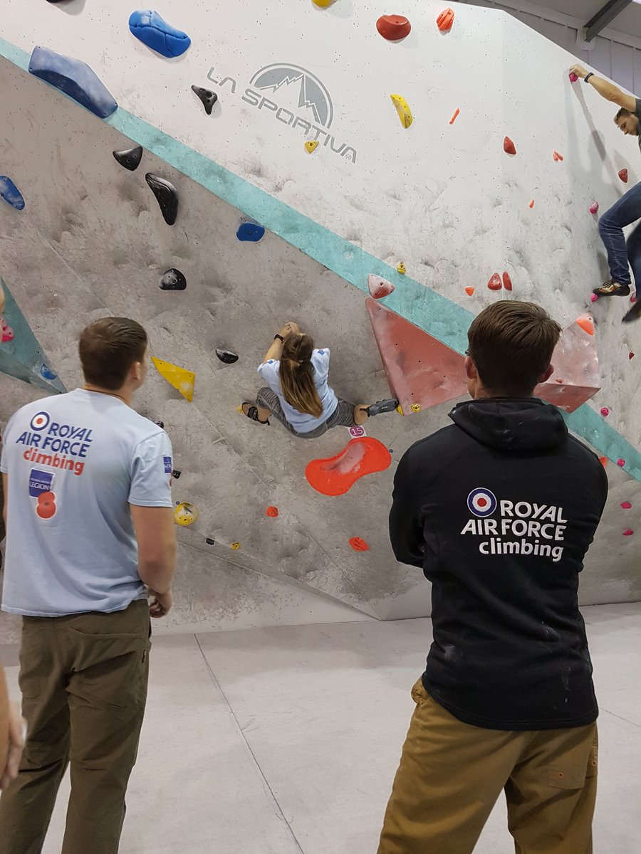 RAFMountaineer's tweet photo. Great bouldering comp today! More photos to follow...
In the military and wana try climbing? Why not join RAFMA?
@PoppyLegion @MONTANEuk @Entre_Prises @HelixTactical @RAFNewssport @RAFCentralFund
@HQRAFSport
#climb #boulder #sport #RAF #creatingwinners #RAFCF #LiveOn #ClimbOn https://t.co/BTxOeKGYM7