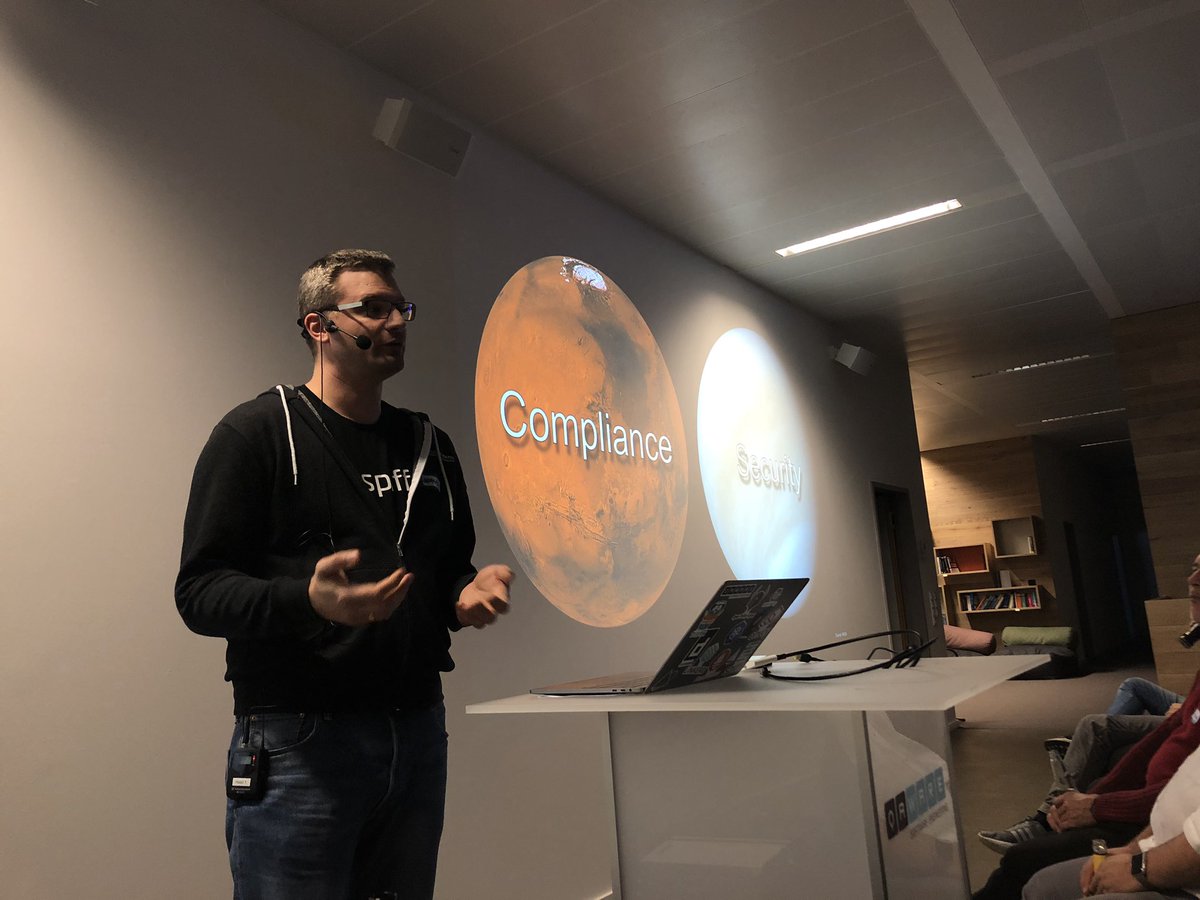 amohrhard's tweet image. Andreas Zitzelsberger über Security und Compliance im #cloudnative Zeitalter. Compliance als staubtrockenen und kalter Planet und Security als die Venus - wenn man etwas falsch macht wird man bei lebendigem Leibe gekocht. #cloudnativenerd cc: @qaware