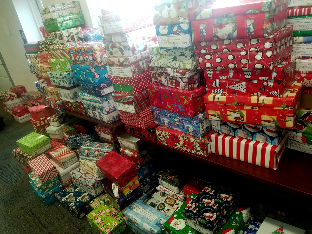 Thank you <a href="/VolunteerLV/">Volunteer Center of the Lehigh Valley</a> and everyone who contributed to #holidayhopechests2018! Over 900 stuffed boxes will help us meet our goal of surprising each case-managed student with a gift before winter break! #AllinforKids