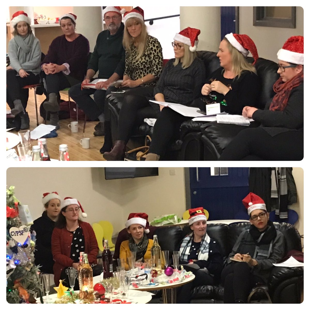 Actn4ChildrenNI's tweet photo. Our Fermanagh Hub Partners looking very festive at their Christmas Hub Networking meeting. All present providing updates& being creative to help remove barriers to enable families to access support at Early Intervention through partnership working.🎅🏻🎄#FermanaghFamilySupportHub https://t.co/uRXhlXU0jC