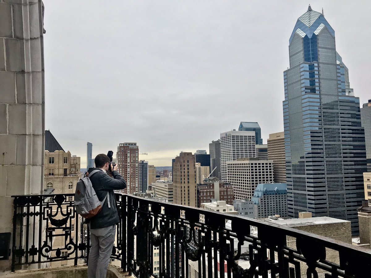 When you step out on the balcony and the snow starts to fall #discoverphl