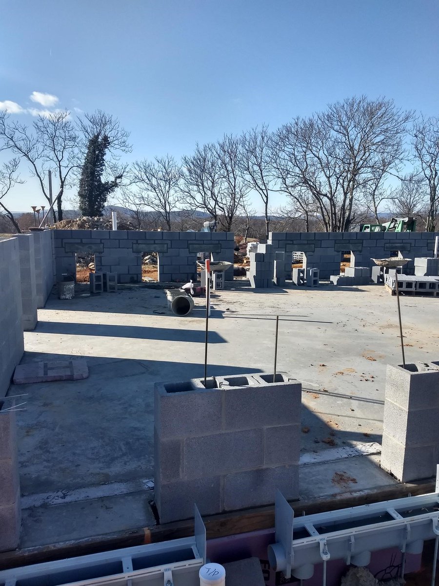 dcgcontractor's tweet photo. The masonry block is started out at the new Middleburg Humane Foundation building!    #Middleburg #Virginia #Fauquier https://t.co/gz1E3aot7U