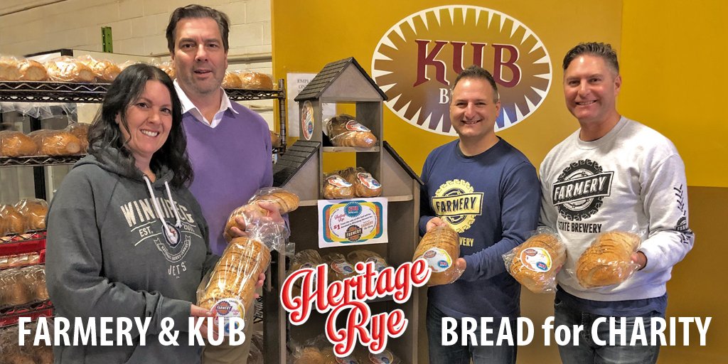 FarmeryBrewery's tweet photo. BREAD FOR CHARITY! #farmeryestatebrewery & #kubbread have joined forces to make our Heritage Rye Bread! $1 from each sale goes to @wpgharvest! Available in all #winnipeg #safeway #sobeys stores plus Selkirk and Bird's Hill ONLY from Dec.7th-28th! #charity PLEASE LIKE & SHARE! https://t.co/bfPWF8MHA1