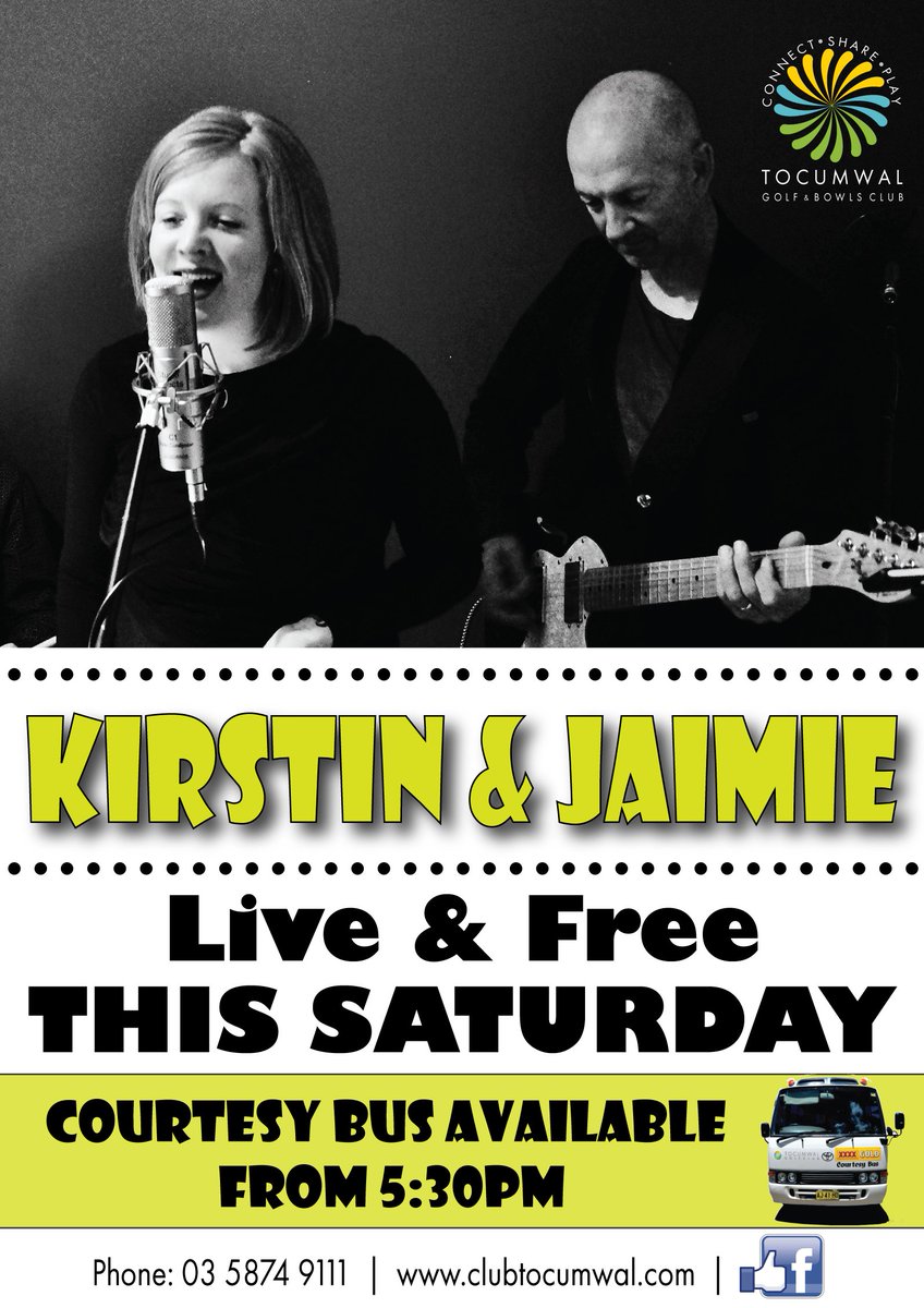 tocgolf's tweet photo. Kristen &amp; Jamie will be with us Saturday night!
Live &amp; Free! https://t.co/ukUy2MWtol