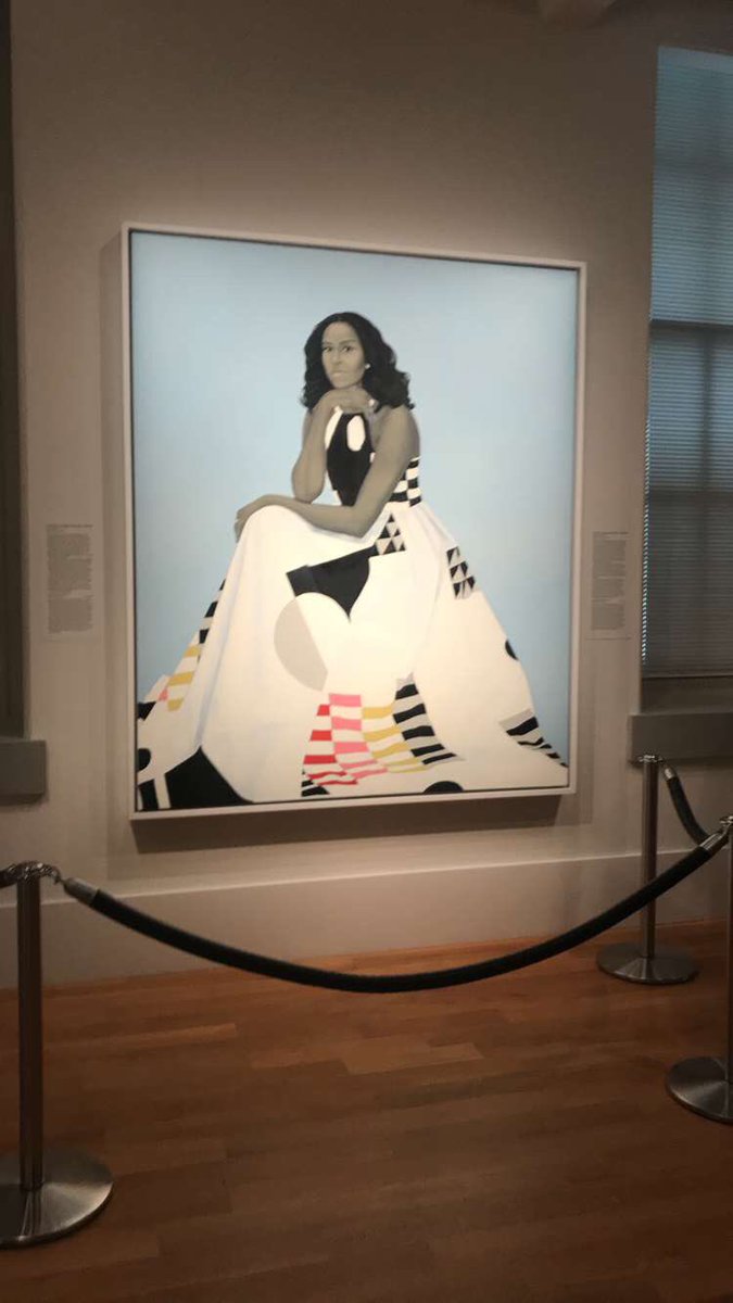 Portraits of <a href="/BarackObama/">Barack Obama</a> and <a href="/MichelleObama/">Michelle Obama</a>! Congrats on your new book 📚 former #FirstLady!