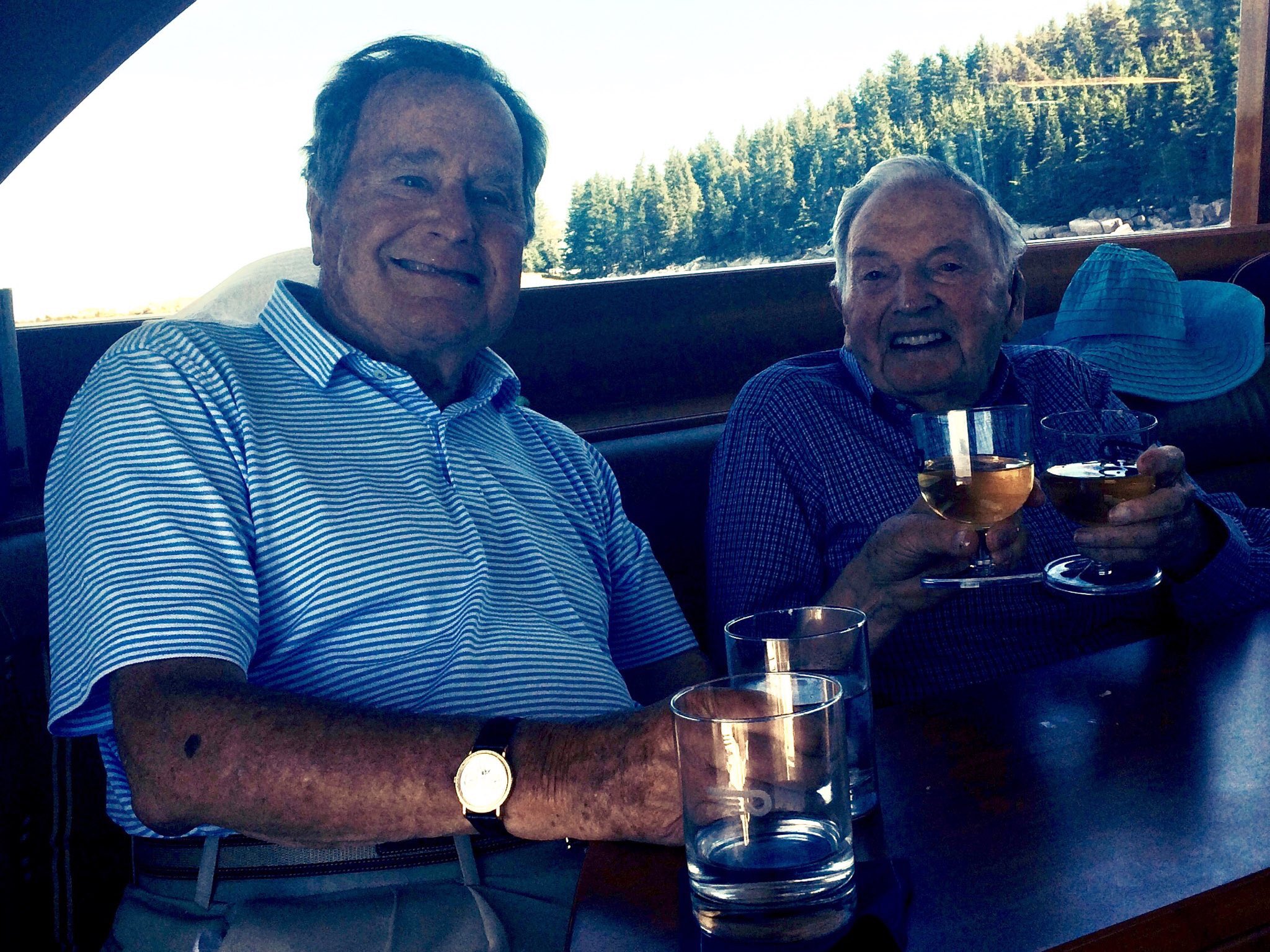 George Bush and David Rockefeller