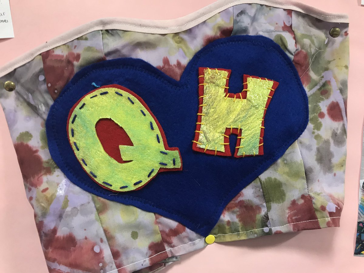 SADARTdept's tweet photo. Some work on Mrs Foster’s best work wall - did your work make it up there? @SwindonAcademy1 #textiles #textileart https://t.co/uOmEEwGsQH