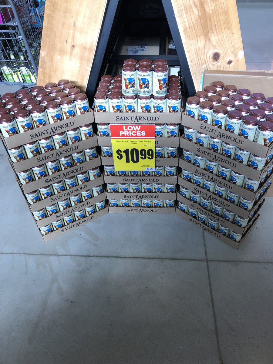 The <a href="/HEB/">H-E-B</a> @Montrose_Beer has <a href="/SaintArnold/">Saint Arnold Brewing Company</a> French Press at the moment. Perfect day for it!