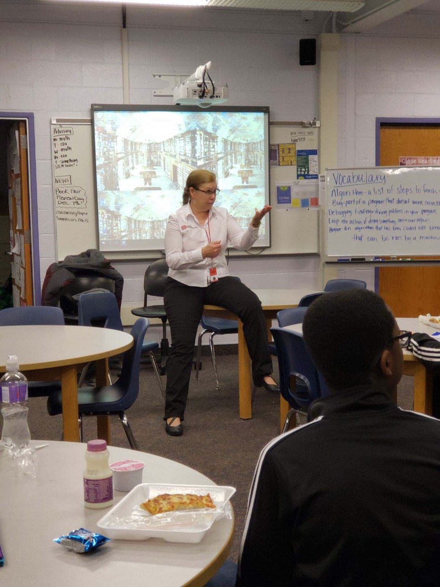 ReynHAMS's tweet photo. THANK YOU to Prof. Anderson from @OhioStateECE for presenting at a Lunch &amp; Learn today for #CSEdWeek! 
Q: What's your favorite part of your job? 
A: I like to invent things, which of course, never work. So I keep going back to fix it until it works.  #CS4HAMS #ILookLikeAnEngineer https://t.co/oRPzby5Foe