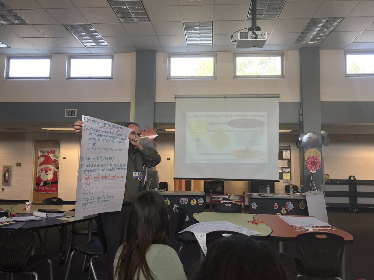 DrValleJ's tweet photo. .#Grow2Lead11 presenting their noticings based on the look-fors generated by @WZESBulldogs Principal and the group. Can’t wait to generate our wonderings &amp; give Scott some great feedback that he can provide to his teachers. It is all about growing and learning together! #FLBDLA https://t.co/LXPNXmPfp1
