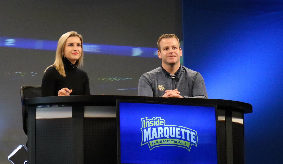 TKurtz43's tweet photo. MU fans will not want to miss a new Inside #mubb on @fswisconsin tonight at 6pm! See an in-depth interview with Theo John &amp; transfer Koby McEwen is mic’d up at a recent game! Coach also breaks down recent big wins and previews the UW game with @SophiaMinnaert. #WeAreMarquette https://t.co/Gnyqy3ekH1