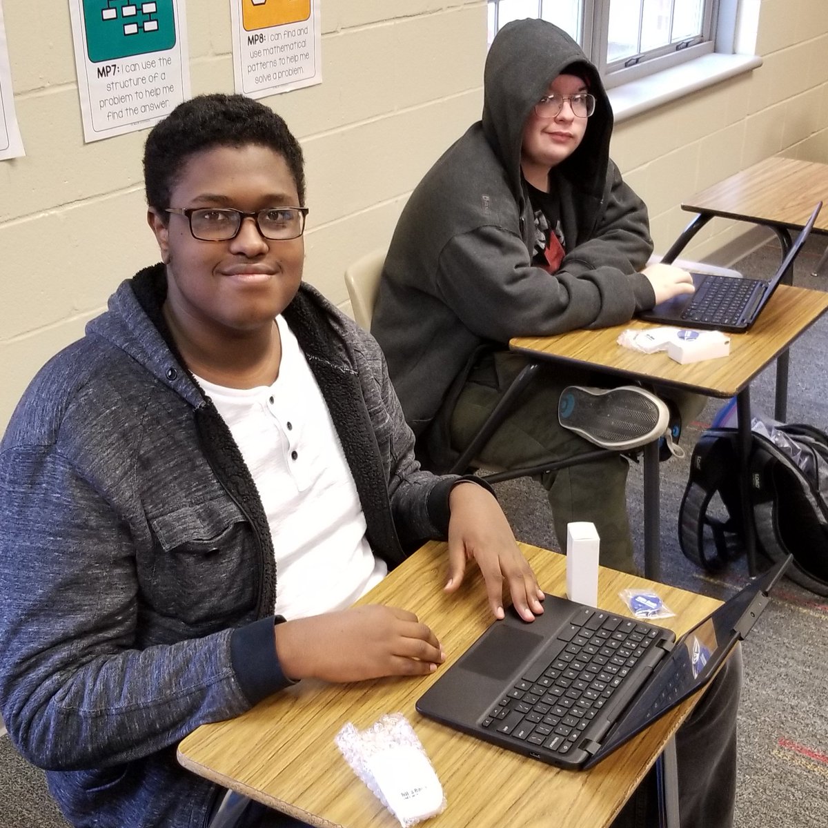 mbevelacqua's tweet photo. TSTL is Coding!  These are some of the students that took advantage of the Hour of Code opportunity during Little Hawk Advisory on Tuesday.  #HourOfCode #CSforGWAEA #CSforIA #iowacs https://t.co/6k6O4jvQLl