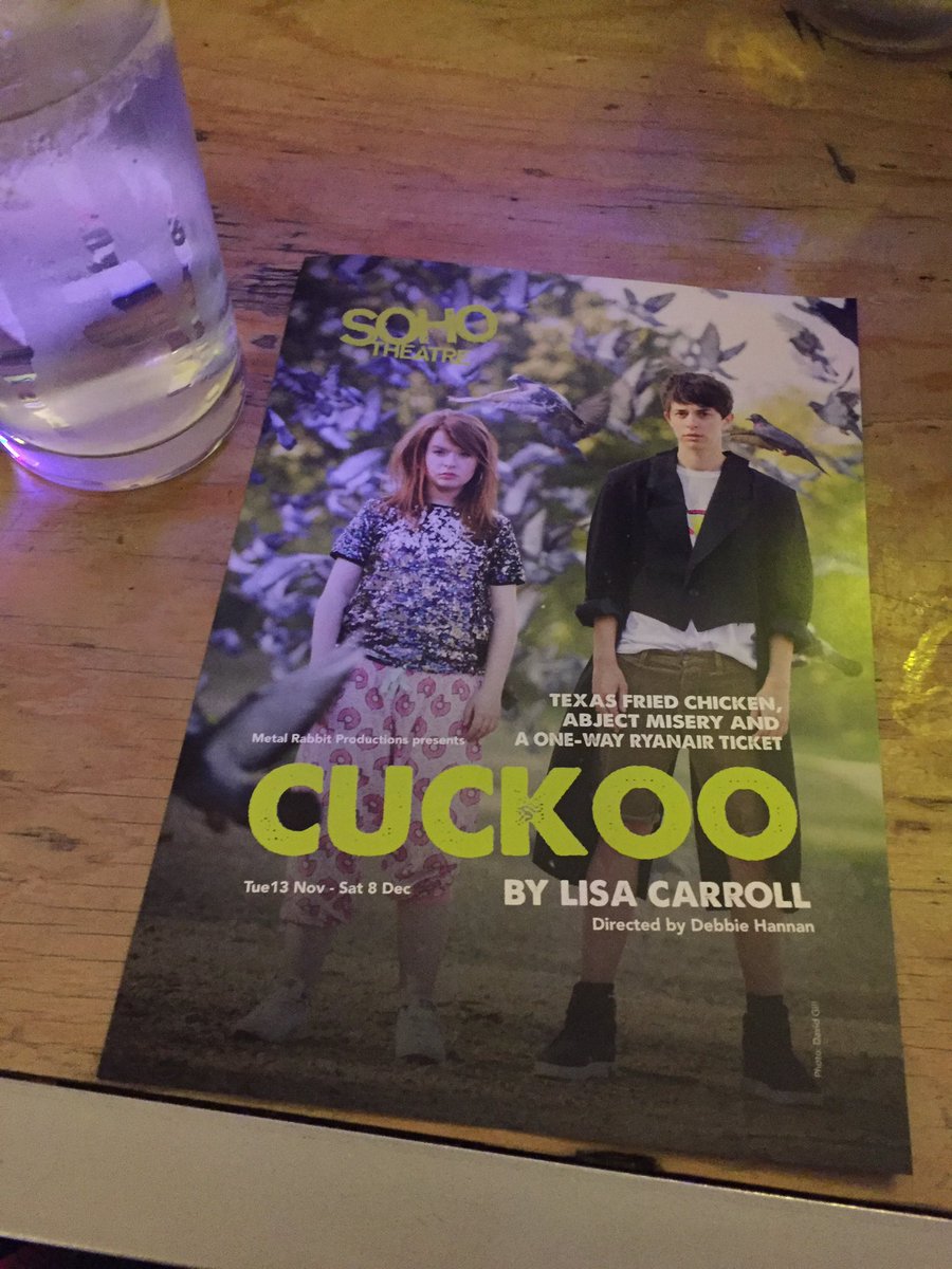 irishfilmtvuk's tweet photo. Looking forward to catching #Cuckooplay at @sohotheatre tonight! Good luck @Caitriona_Ennis! https://t.co/d6pG9QHrHO