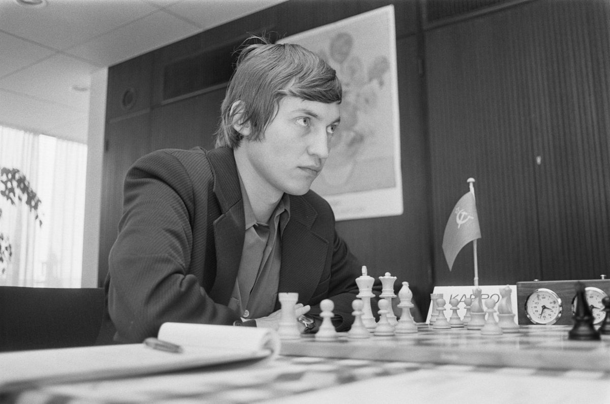 Douglas Griffin on X: Anatoly Karpov faces 12-year-old Garry