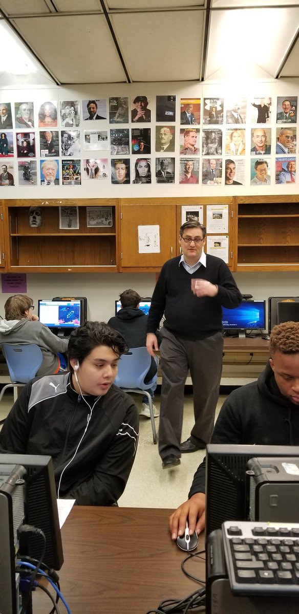 HCCompSci's tweet photo. Last - not least, @GDimitoglou, Dr. Li, and volunteers Gary Lopez and Olanrewaju Aribisala taught 13(!!) sessions at Walkersville High School today! Join us in thanking them for their dedication to CS&amp;IT!👏They were hosted by @mrheefner and @gstelma who took some great pictures! https://t.co/uDwsqMrPiI