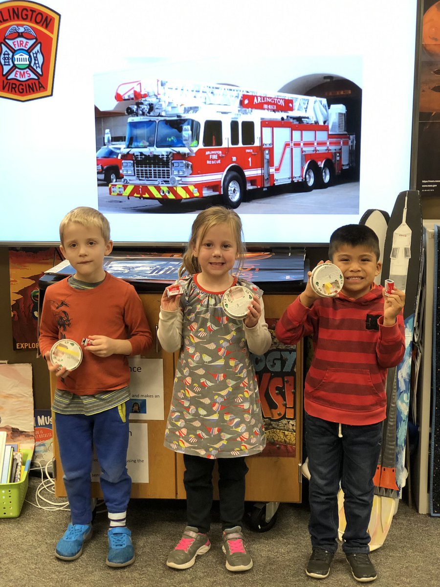 Day 3: three smoke alarms and friendly reminder from my students to check the batteries in your smoke alarm ✅👍🏼 #ClassroomContest <a href="/ArlingtonVaFD/">Arlington Fire & EMS</a> #kwbpride