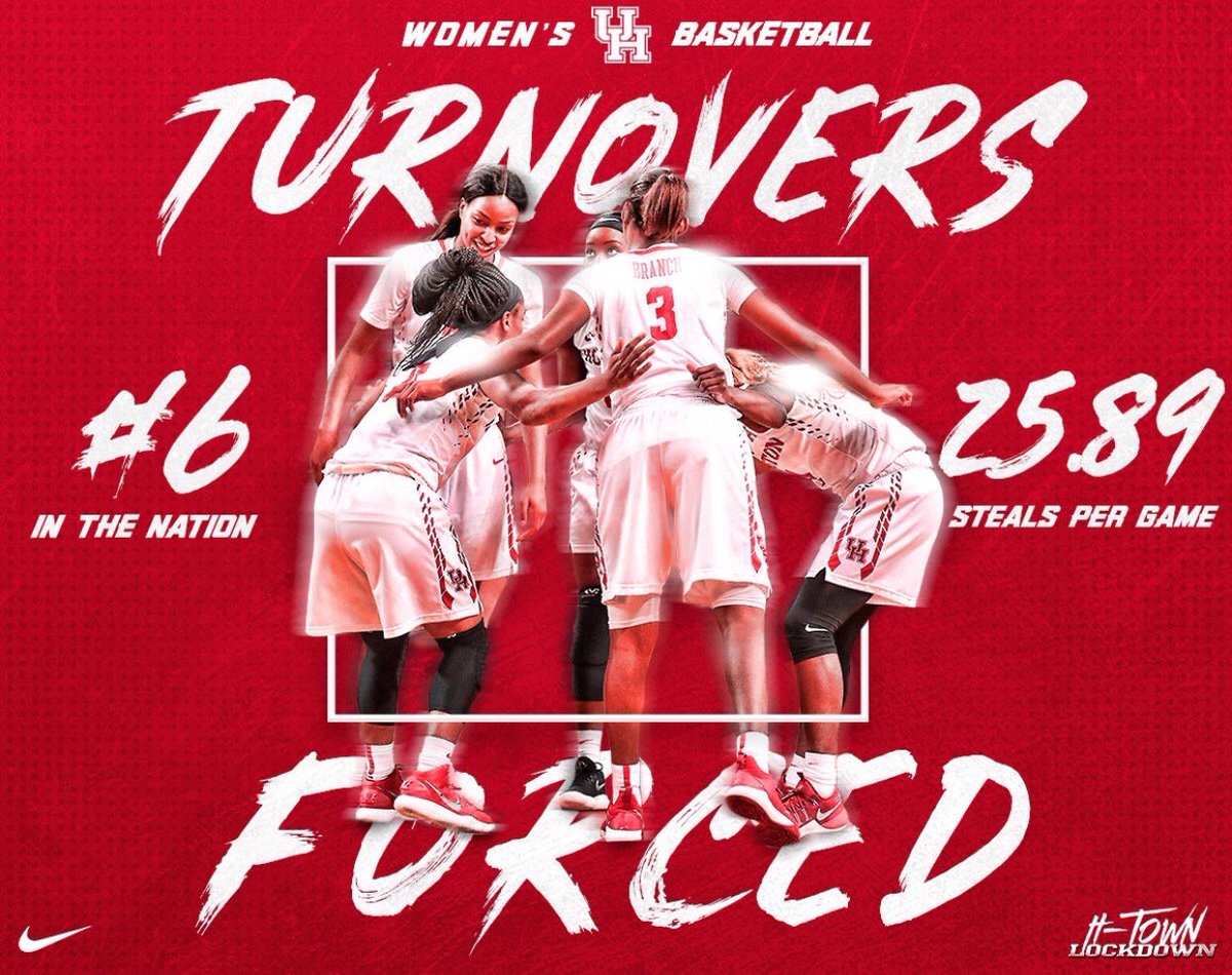 OfficialUHWBB's tweet photo. Hereโs a fun fact leading into our FIRST Game in the Fertitta Center! YOUR Lady Coogs are #6 in the nation in Forced turnovers with an average of 25 per game, this crew is something serious! #Htownlockdown #EverythingMatters ๐พ๐พ๐พ https://t.co/3wiXLgQA5Y