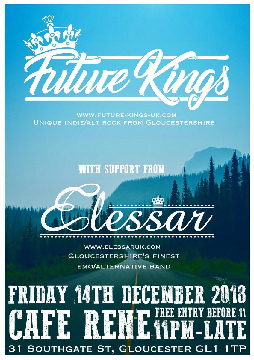 Our last hometown gig of 2018 playing with our homies in <a href="/ElessarUK/">Elessar</a> at the magnificent <a href="/CafeRene/">Cafe Rene</a> ! 

We’ve been working on so much in the background and want to end the year with a bang, so tell all your friends and come on down to party with us; you won’t want to miss it! 🤘