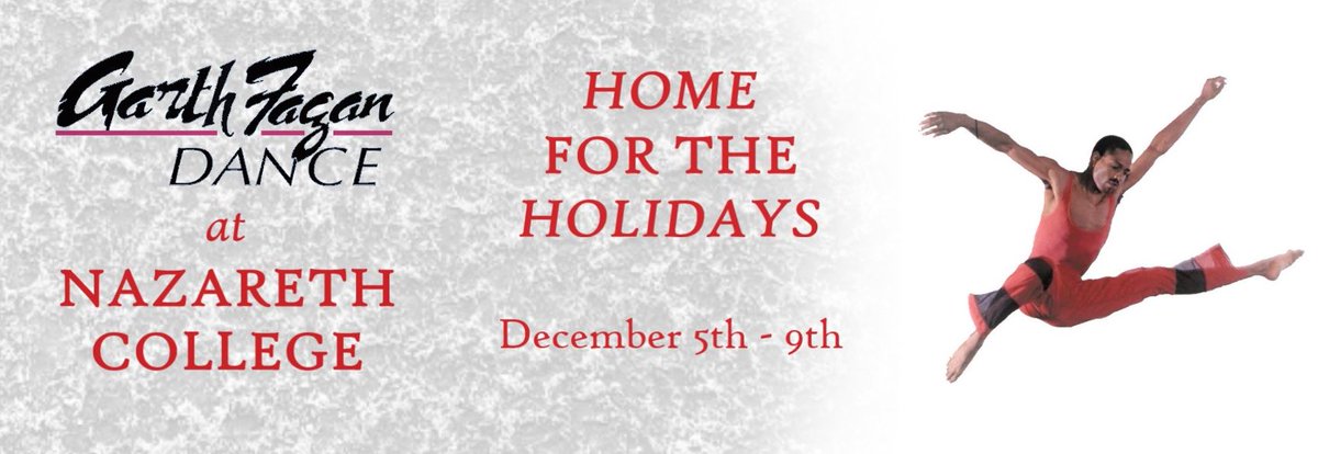 💢GARTH FAGAN DANCE IS HOME FOR THE HOLIDAYS💢
- 6 performances from December 5th - 9th
- At Nazareth College Arts Center @NazarethCollege/@NazArtsCenter
- Special incentives for ticket holders
We can't wait to see you there!

#homefortheholidays #holidays #dance #GFD #Garthfagan