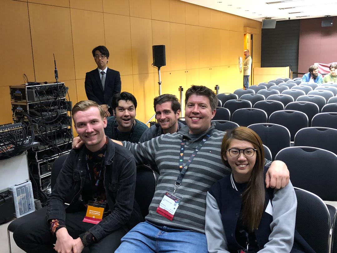SonderShort's tweet photo. A few pics from Tokyo, where our crew members @YeeSum_Hoi, Cody Lyon, &amp; Gates Roberg-Clark gave a talk on 'Sonder' and our use of @Unity3D at @SiggraphAsia today. 
#animation #shortfilm #SiggraphAsia2018 #madewithunity https://t.co/y8Dsi8d4dT