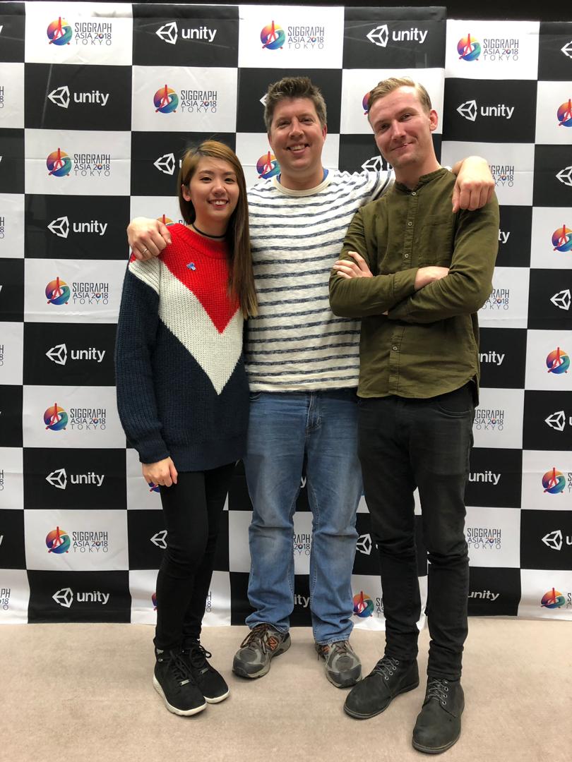 SonderShort's tweet photo. A few pics from Tokyo, where our crew members @YeeSum_Hoi, Cody Lyon, &amp; Gates Roberg-Clark gave a talk on 'Sonder' and our use of @Unity3D at @SiggraphAsia today. 
#animation #shortfilm #SiggraphAsia2018 #madewithunity https://t.co/y8Dsi8d4dT