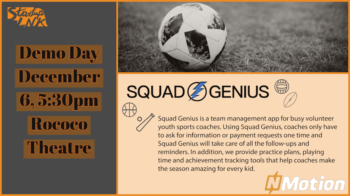Here is another awesome company that will be featured at NMotion's Demo Day. RSVP today! #companyspotlight #SqaudGenius #StartupLNK #NMotion #DemoDay