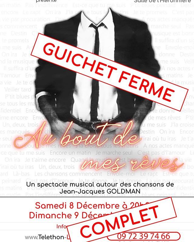 TelethonLive's tweet photo. C'est officiel ce soir : nous jouerons à guichet fermé ce week-end ! Merci à tous pour cet engouement ! La ligne de réservation est donc fermée.

Il ne nous reste plus qu'à être à la hauteur ! 
#Téléthon2018 #AuBoutDeMesReves @telethon_france https://t.co/tuBCLtP0FW https://t.co/B8PcjTptcN