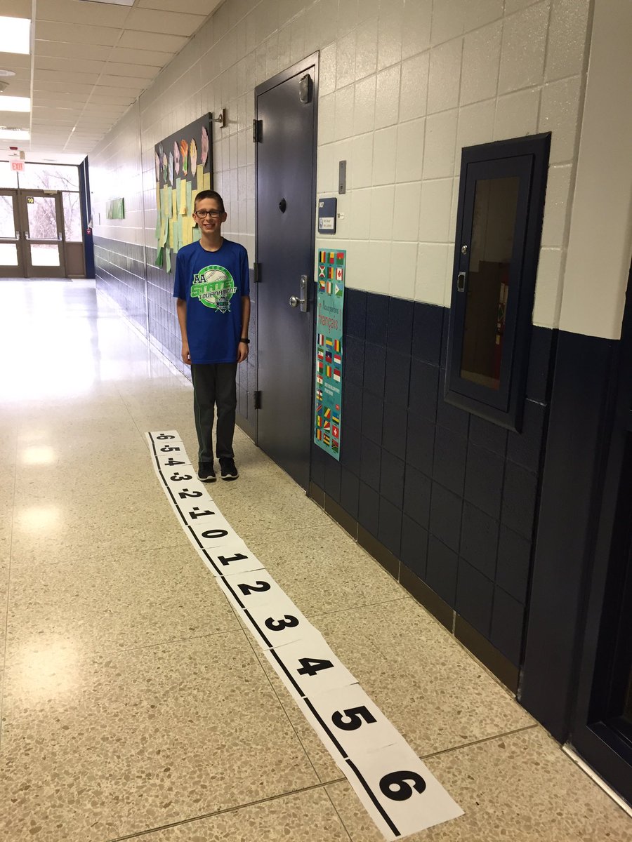 QuilliamsDeann's tweet photo. Sixth grade honors math students βwalking the number lineβ to learn about adding and subtracting integers. #RebelMath #MathDiscovery @LarsonMS https://t.co/DDMLHsPYPm