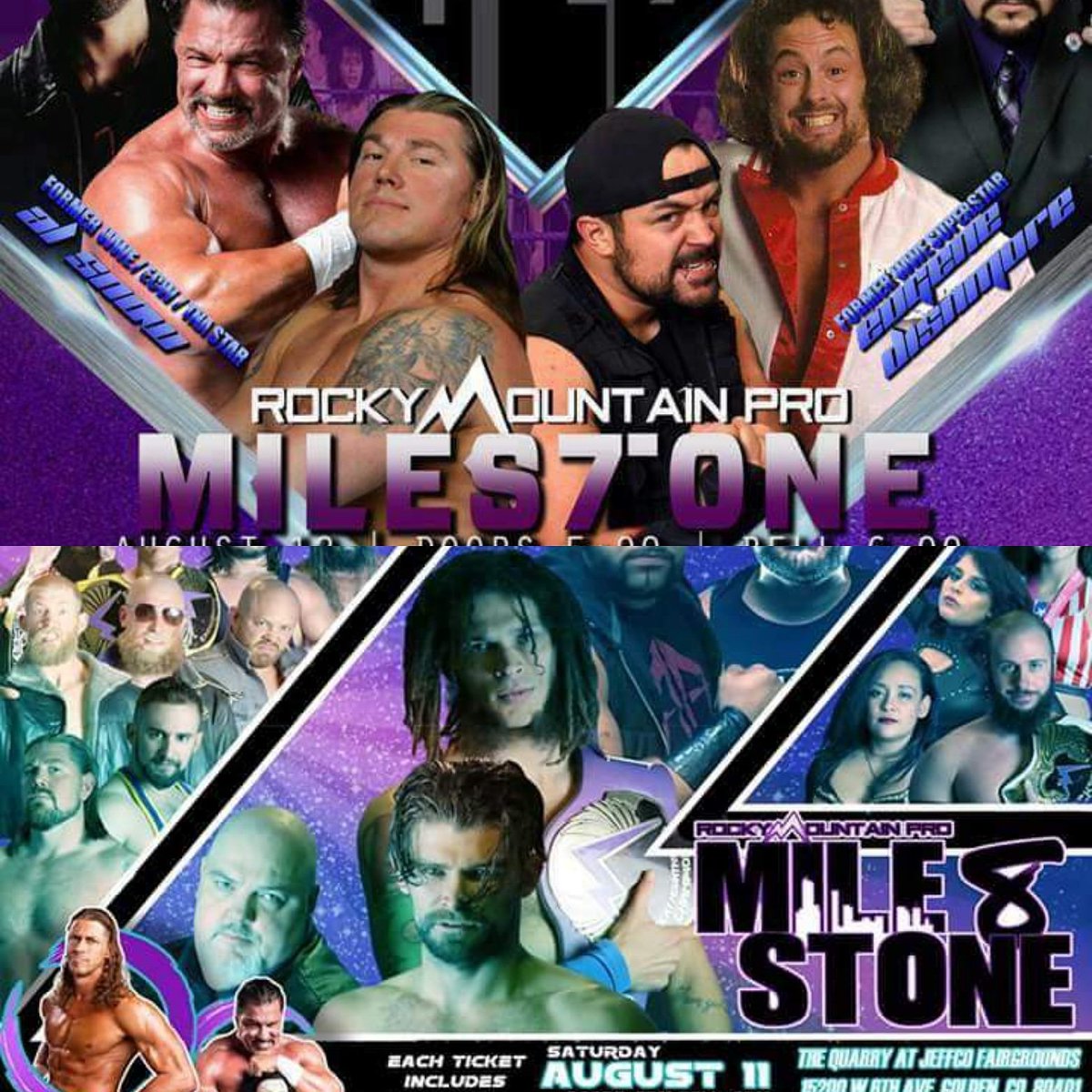 YadenRMP's tweet photo. We are streaming @therockymtnpro #Milestone7 & #Milestone8 back to back on @Twitch NOW at https://t.co/AlFiN4Z2jq! #RMP #MPWA #ProWrestling..#Elevated #Twitch #Athletics #Performance #TV #Colorado https://t.co/a0a0S7XBYy