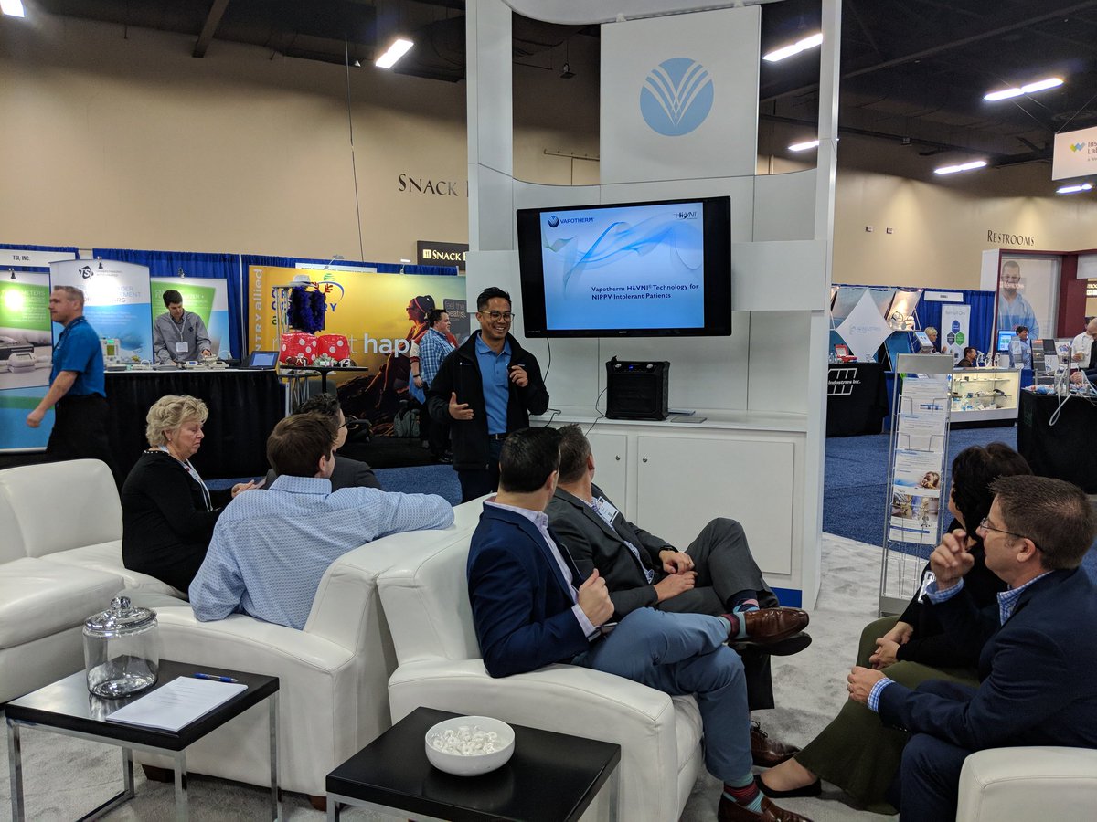 Vapotherm's tweet photo. Get educated on Mask-Free NIV for Spontaneously Breathing Patients. #Vapotherm #Booth231 #AARC18 https://t.co/oVLtItj9ZF