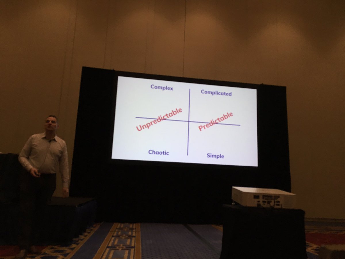 DanScheeler's tweet image. Most of the problems we try to solve are on the left, but our comfort level is far greater on the right #Tech18